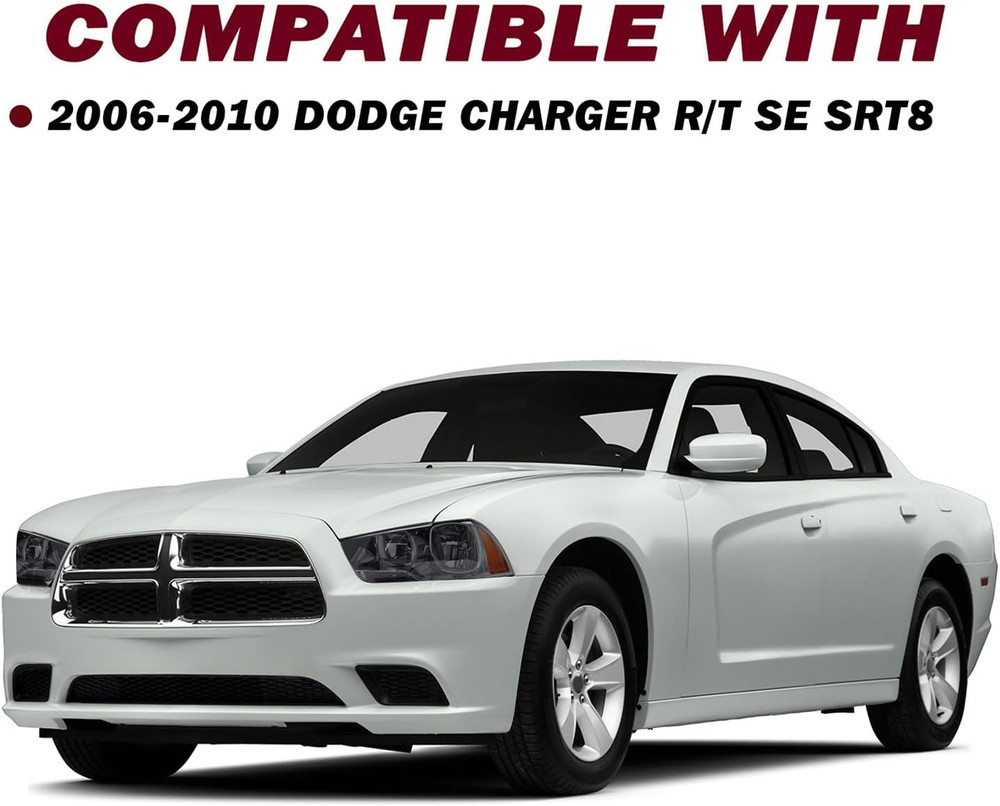 Halogen Headlight Black Smoke Assembly Replacement for 2011-2014 Dodge Charger R