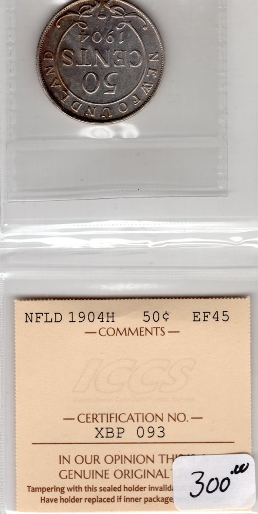 NFLD 1904H 50 cent EF 45