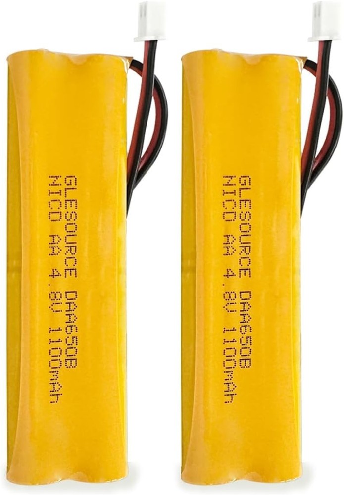 Emergency Lighting Battery 4.8V 1100mAh Ni-CD Replacement 2 Pack