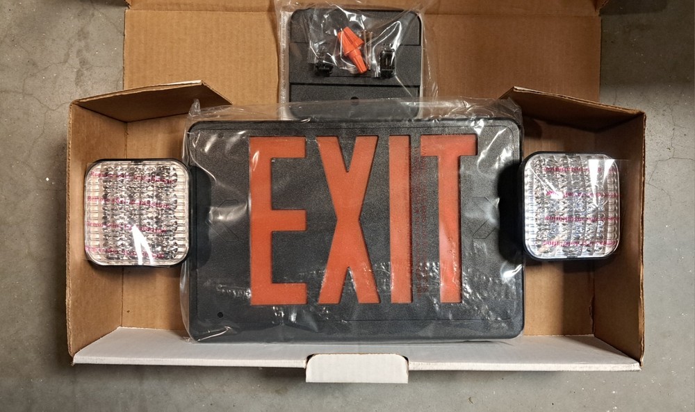 Juno NaviLite Exit And Emergency Lighting LED Combo In Black - NXPCL3BL