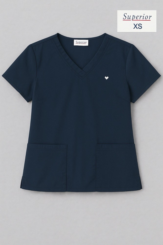 Superior Uniform Group Navy Blue scrub Set