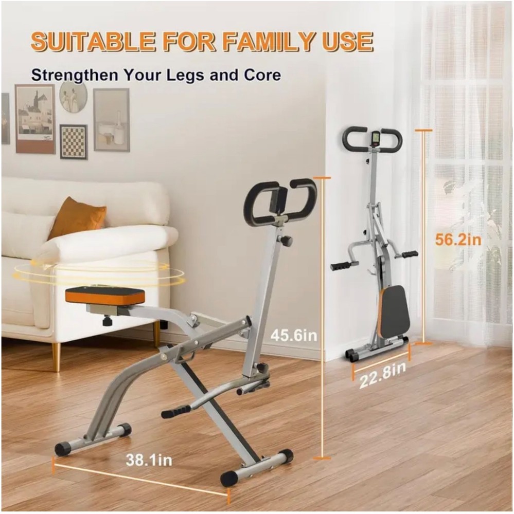 Squat Assist Trainer Seated Squat Machine Adjustable Foldable Glute Buttock Core