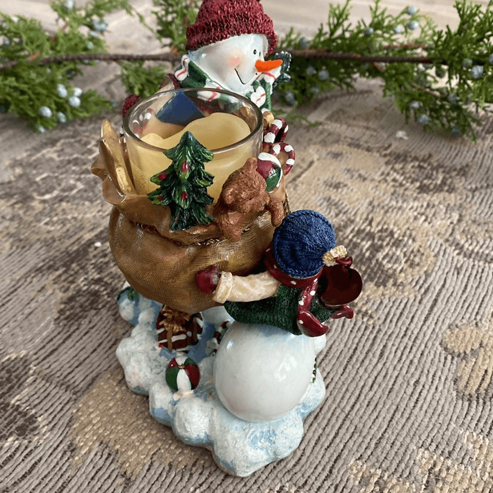 Home Interiors Snowman Candleholder Decor
