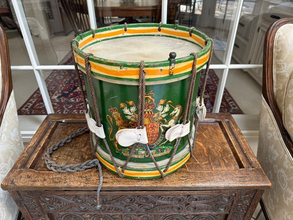 ENGLISH VICTORIAN REGIMENTAL DRUM 15”