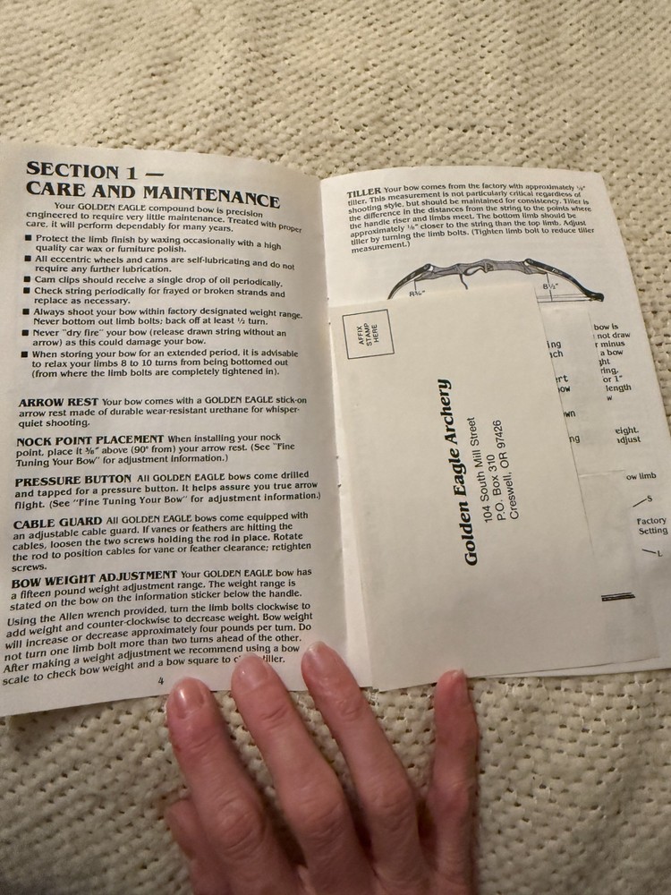 Golden Eagle Archery Owners Manual