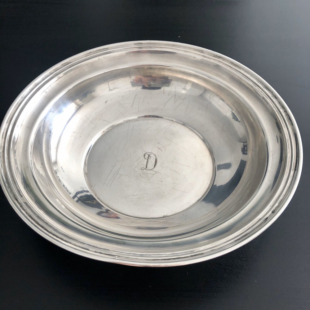 S.Kirk & Son Sterling Silver Bowl Carvert Old Mariland Plain “D” Monogramm