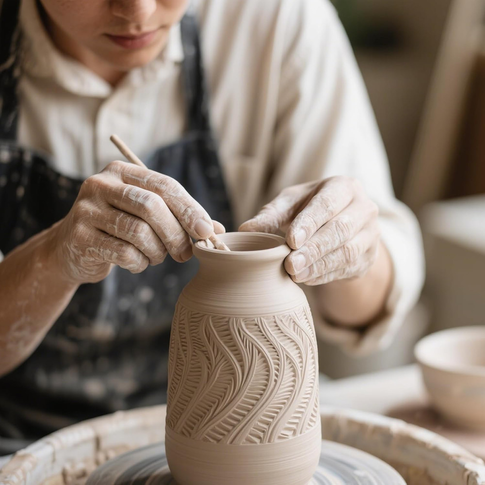 Texture Tool Sets for Clay Art - Oval Clay Modeling Pattern Rollers Kit with ...