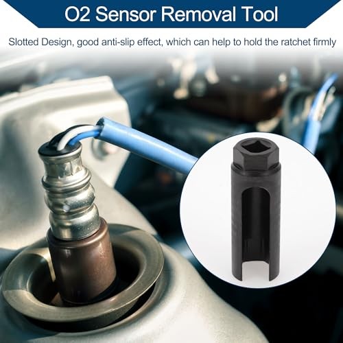 Oxygen Sensor Socket O2 Sensor Removal Tool for Most Car with Side Wire Cutout