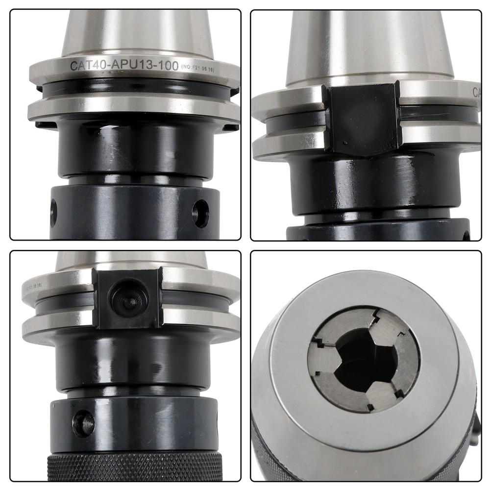 CAT40 Precision Dual Contact Chuck 1/2" Keyless With Solid Shank