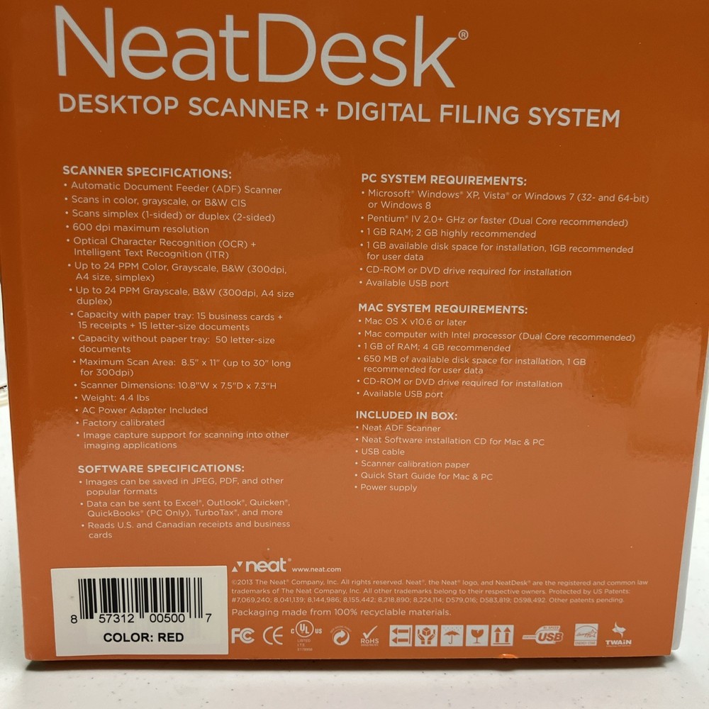 Neat Desk Desktop Scanner and Digital Filing