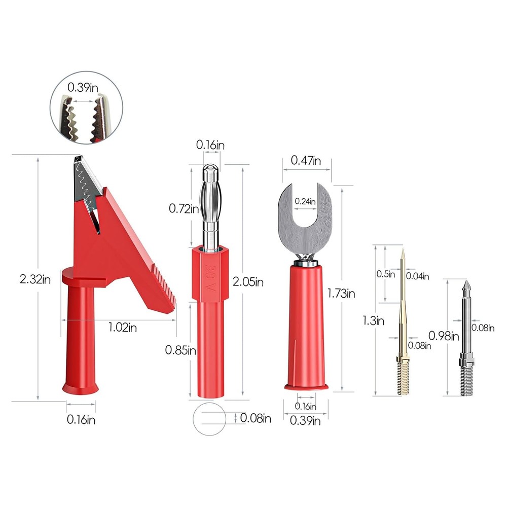 Goupchn Multimeter Test Leads Kit 21PCS Digital Electrical Testing Probes Set wi
