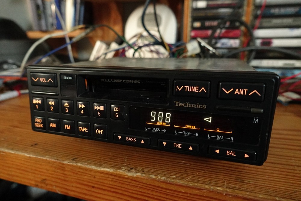 Technics for Mercedes Car. Model J201. Cassette/Bluetooth player. Classic Design