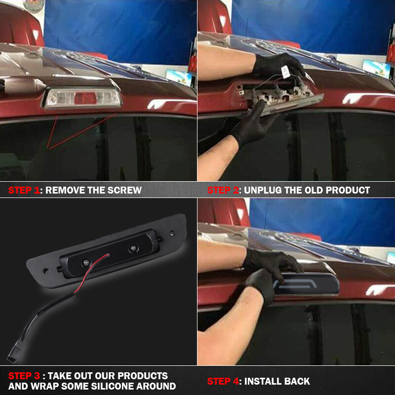 LED Third 3RD Brake Light Smoked Rear Stop Tail Lamp For 1995-2016 Toyota Tacoma