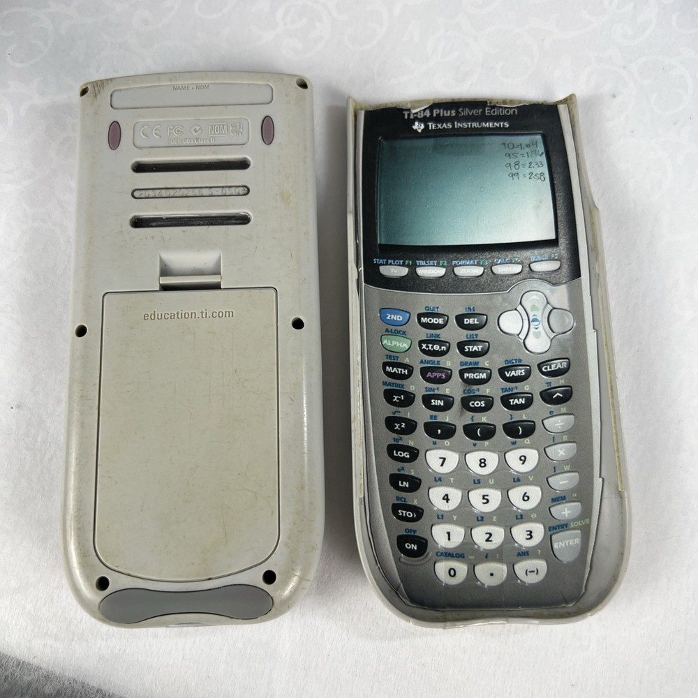 Texas Instruments TI-84 Plus Silver Edition Graphing Calculator Tested Working
