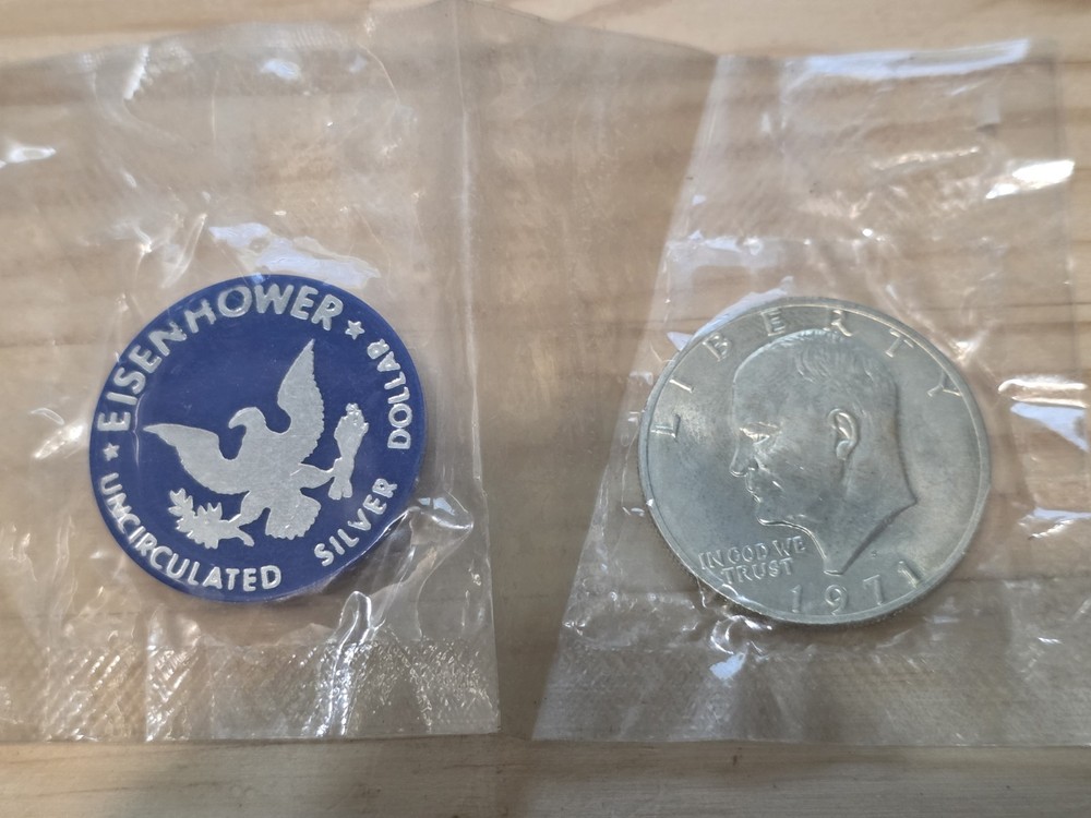 Uncirculated 1971 Eisenhower Silver Dollar