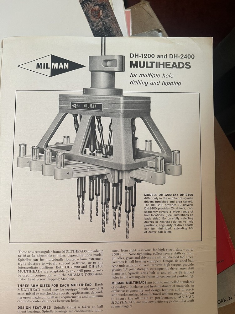 Milman Engineering Company Assorted Tool Brochures
