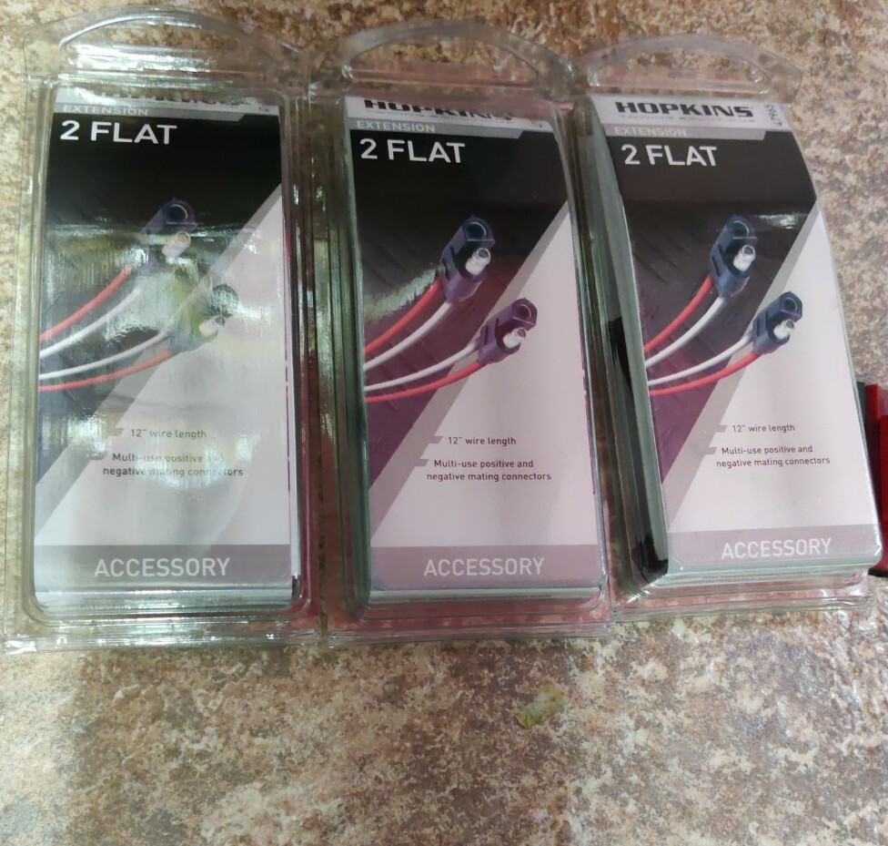 3 Pack 2 Pole Flat Wire Quick Battery Disconnect / Connector Set - 12v