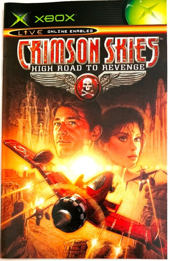Replacement Xbox LIVE Game Manual Guide CRIMSON SKIES
