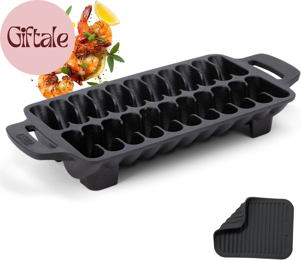 Cast Iron Shrimp Grill Pan