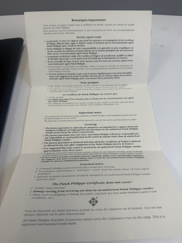 Patek Philippe 5060A Certificate