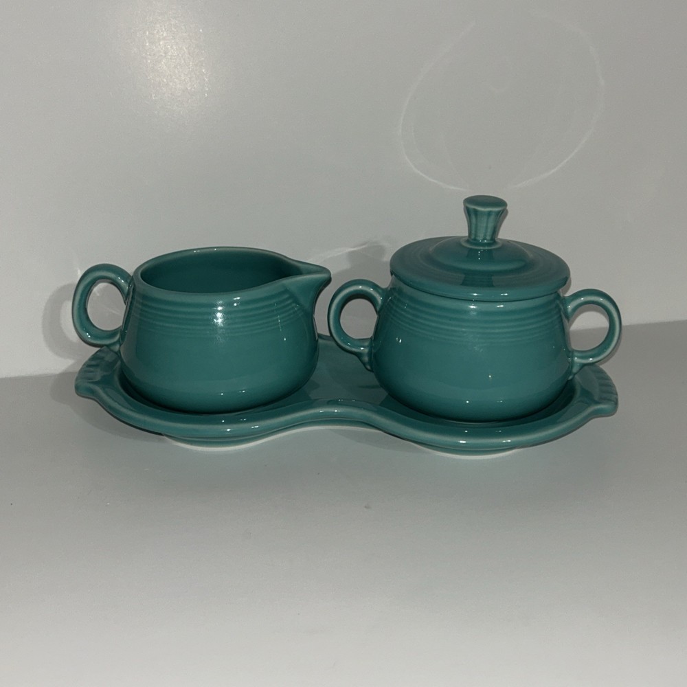 Fiesta 4 Piece Cream & Sugar Set Turquoise