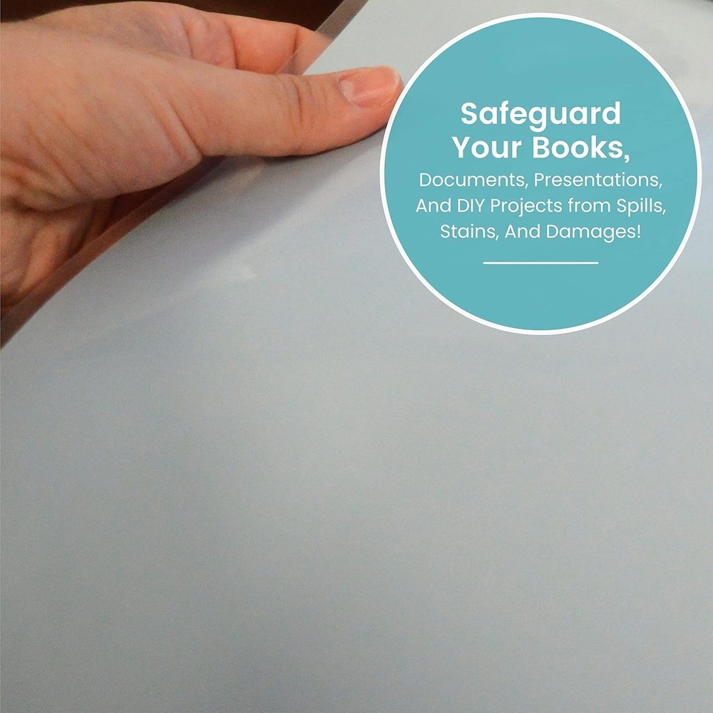 Clear Self-Adhesive Protective Liner - 13.5'' x 5' for Books & Documents
