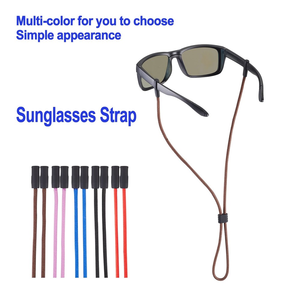 Sunglass Strap, Eyeglasses String Holder Straps Cord, Standard, 3pcs Brown