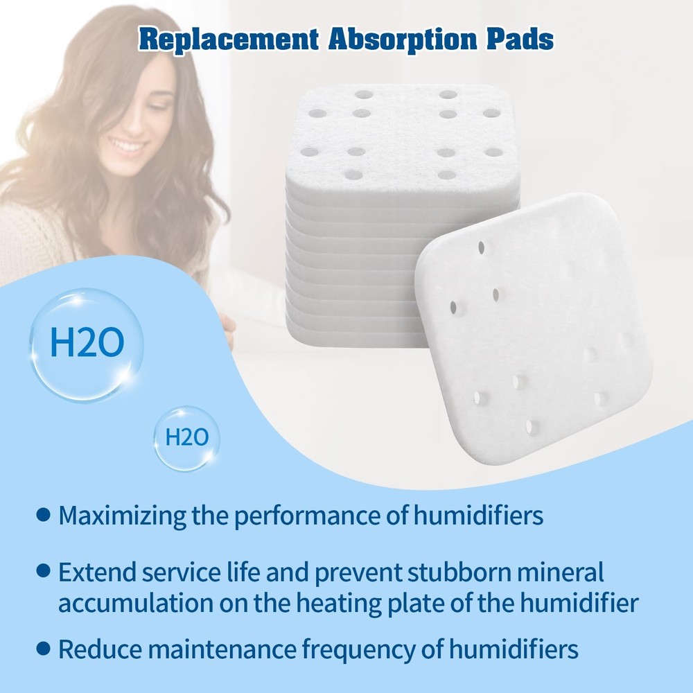 36Pack Mineral Absorption Pads Compatible with LEVOIT Humidifier Replacement ...