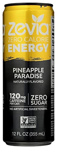Zero Calorie Energy Drink, Pineapple Paradise, 120mg Caffeine, Zero Sugar,