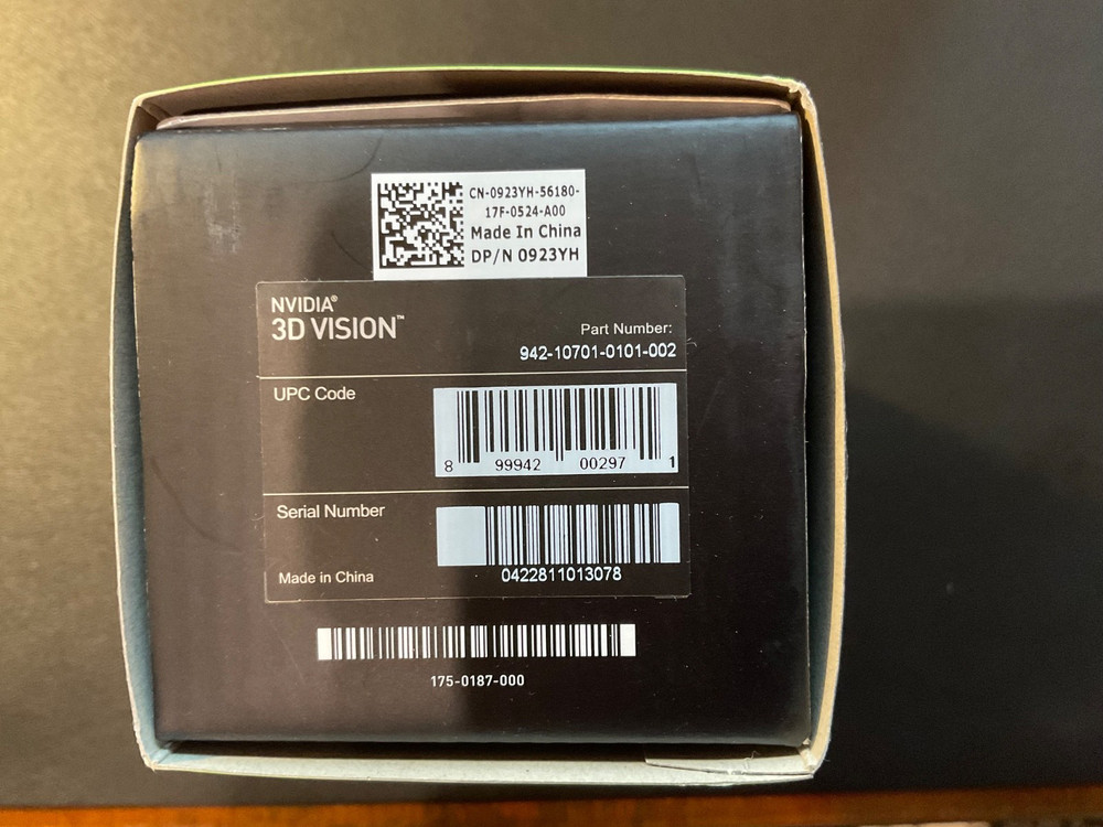 NVIDIA 3D Vision Active Shutter Wireless Glasses w/Recharge Cable New