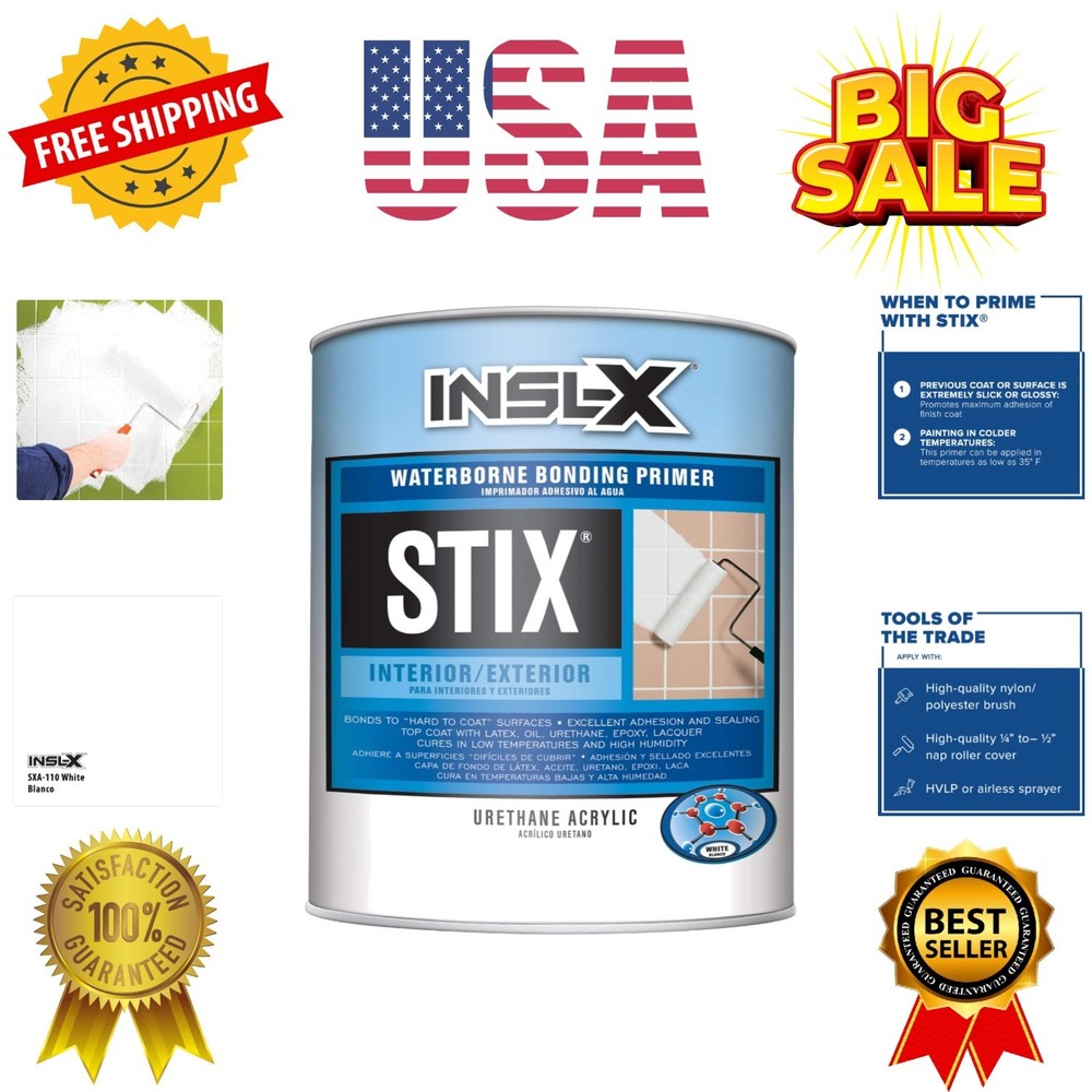 04 Stix Acrylic Waterborne Bonding Primer, 1 Quart, White