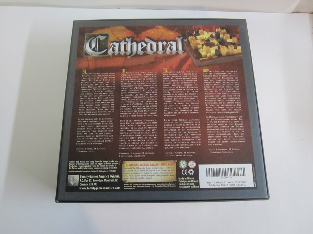 CATHEDRAL Medieval board Game Strategy & Skill Board 2020 complete
