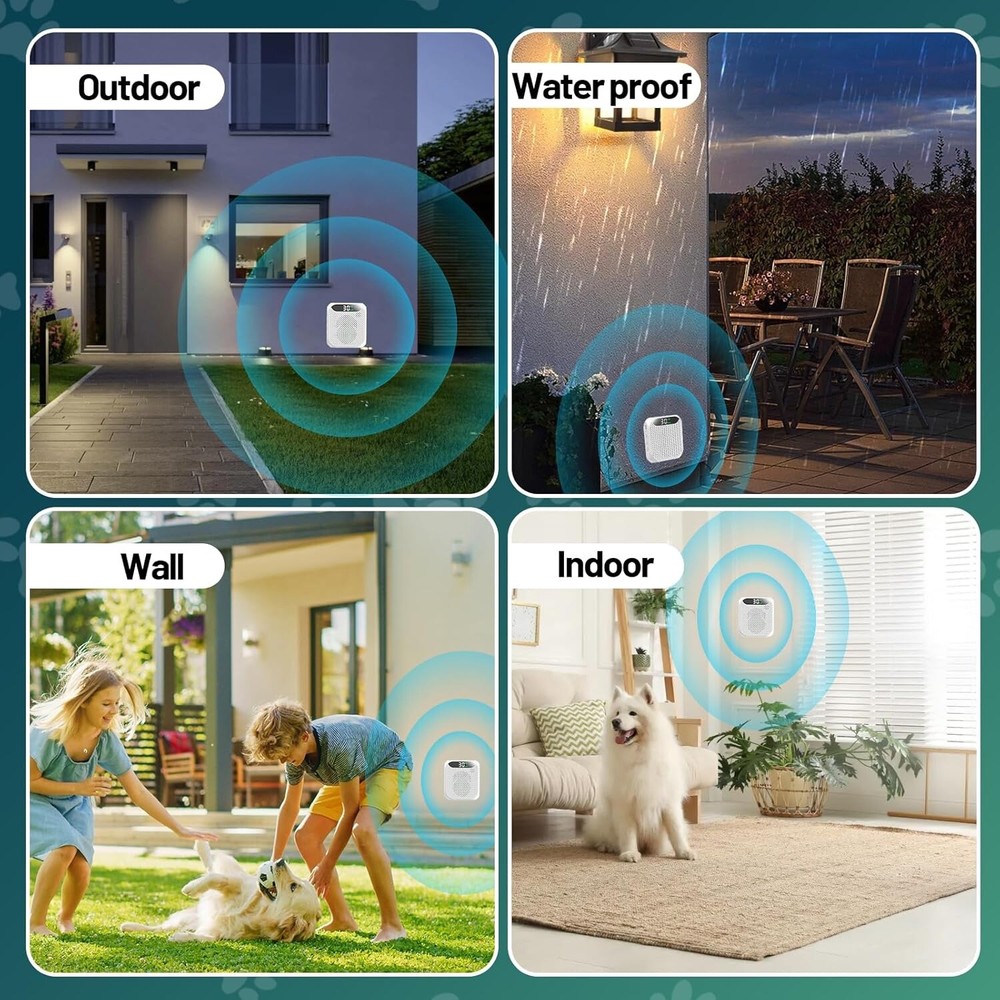 Anti Barking Devices, 30FT Effective Range and 3 Adjustable Modes, Rechargeable