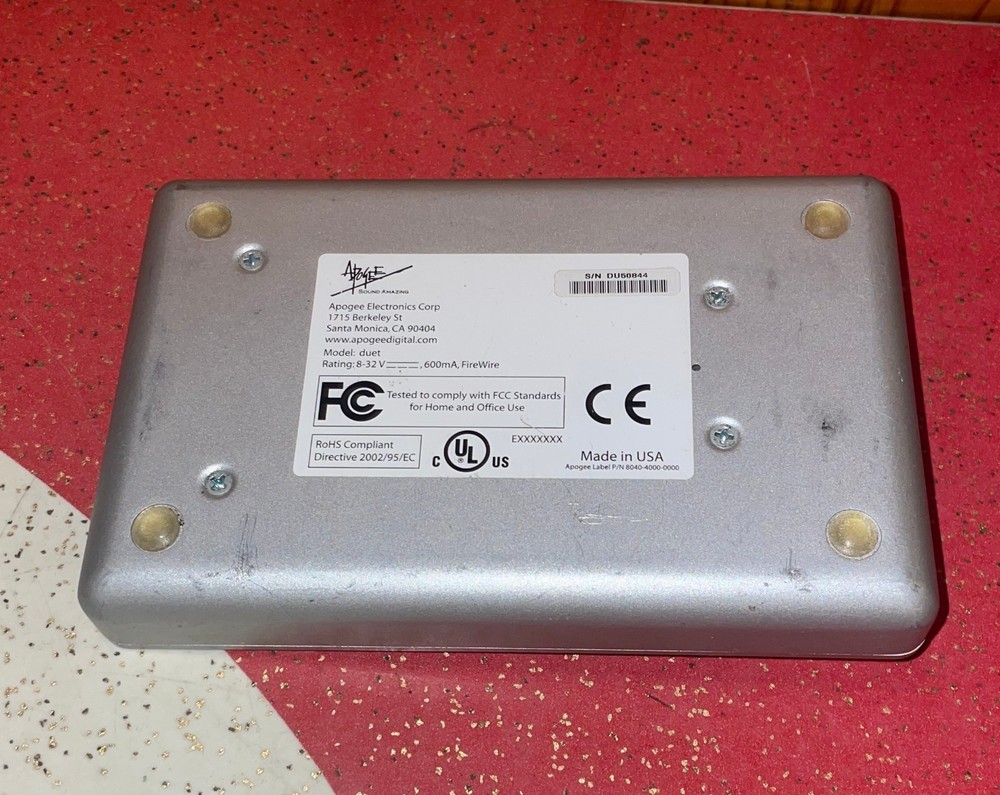 Apogee Duet FireWire Audio Interface w/ Breakout Cables!