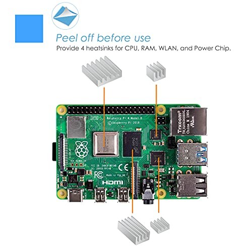 [17.5W 5V 3.5A UL Listed Power Supply] Raspberry Pi 4 Case, Raspberry Pi 4