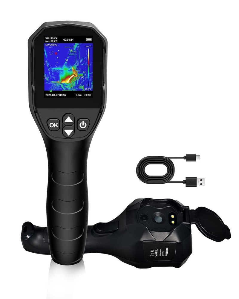 High-Resolution Dual-Light Thermal Imaging Camera with 9H Battery Life