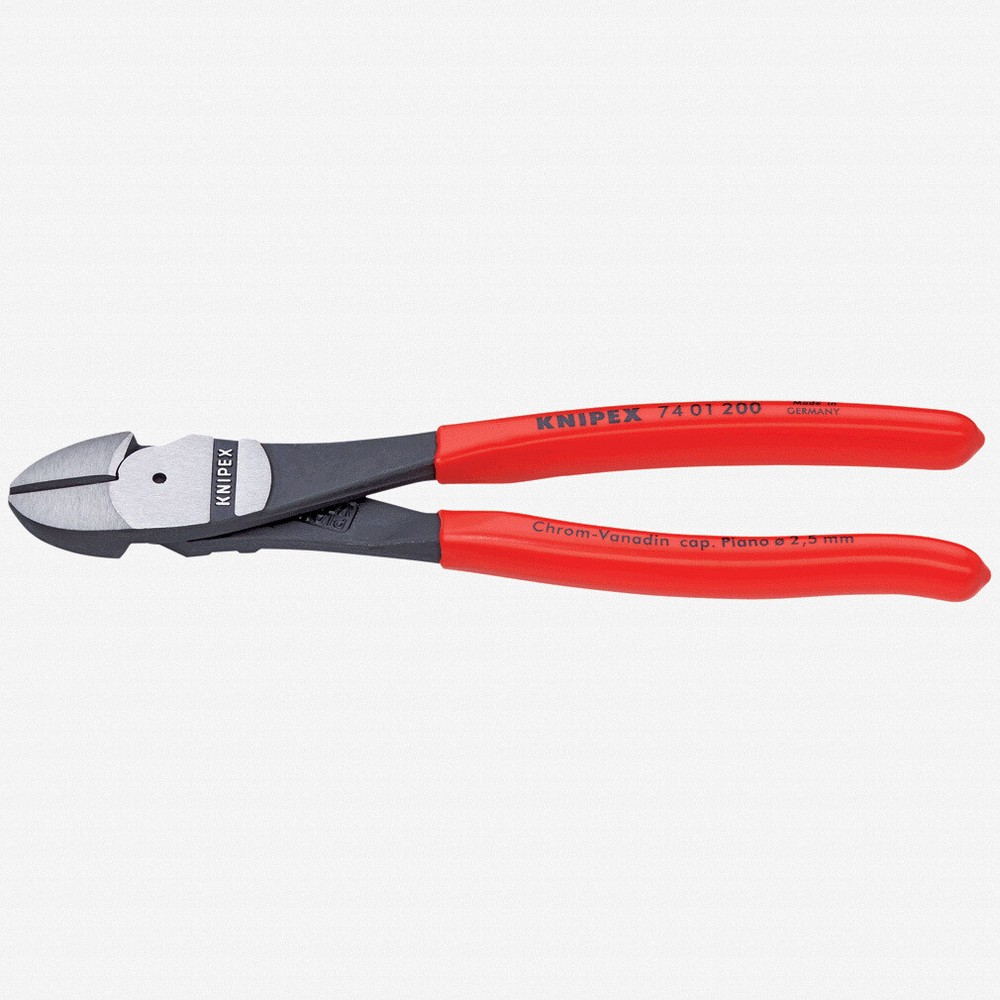 Knipex 7" High Leverage Diagonal Cutters - Plastic Grip