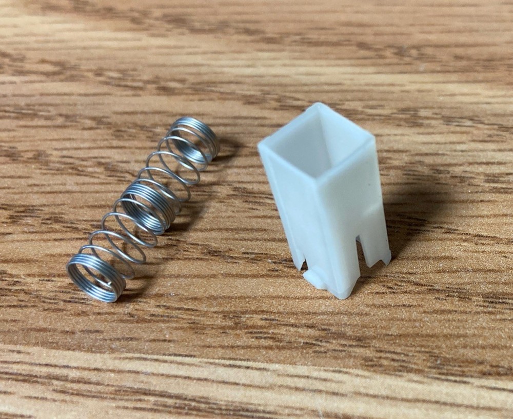 Texas Instruments Ti99/4a White Key Stem W/ Spring, Stackpole