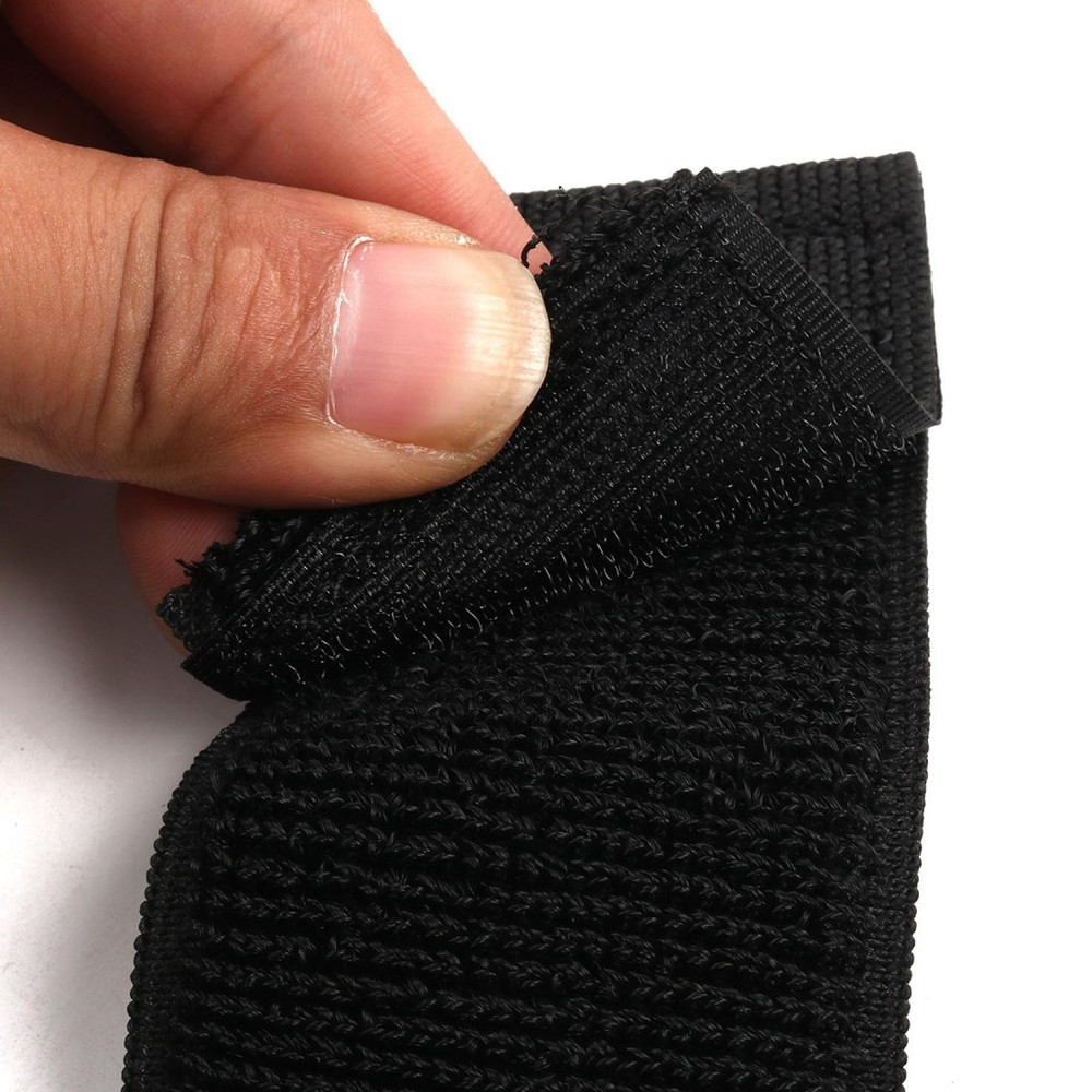 Luggage Nylon Elastic Cable Organizer Hook Loop Tie Strap Black 2.5 x 40cm 2pcs