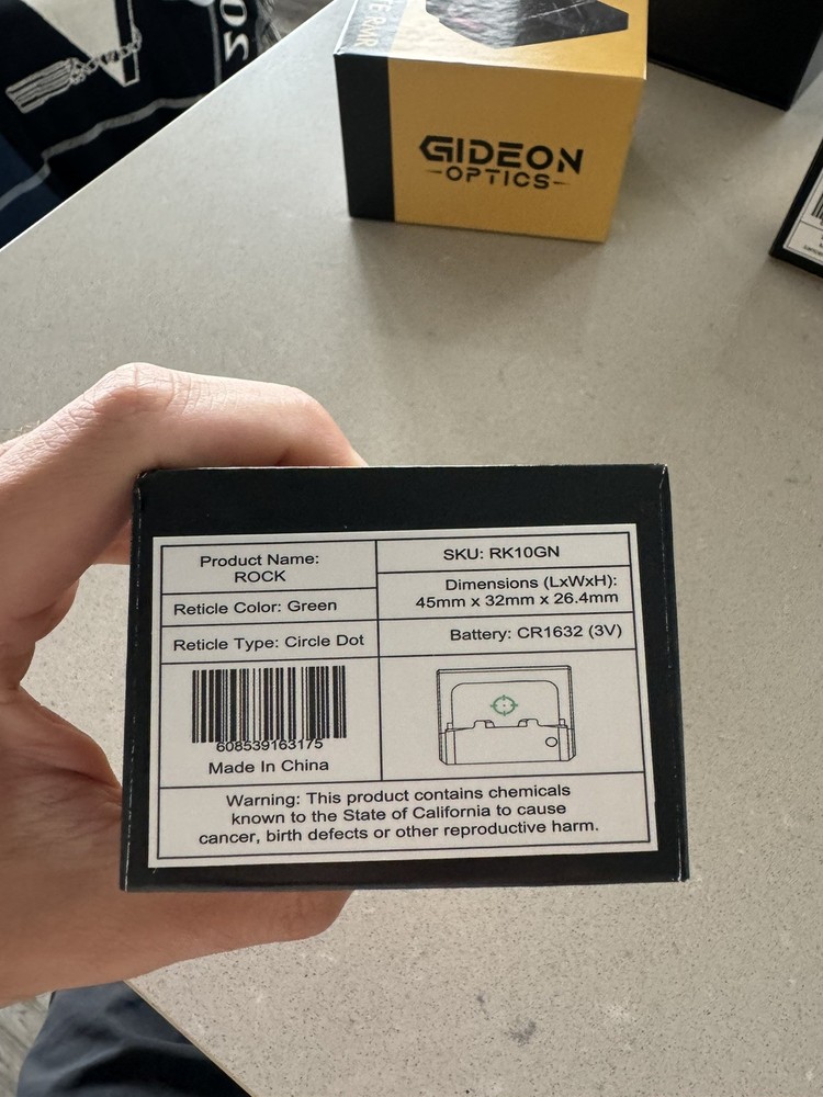High Quality Gideon Rock 2MOA/4MOA Green Circle Dot Optic RMR Cut