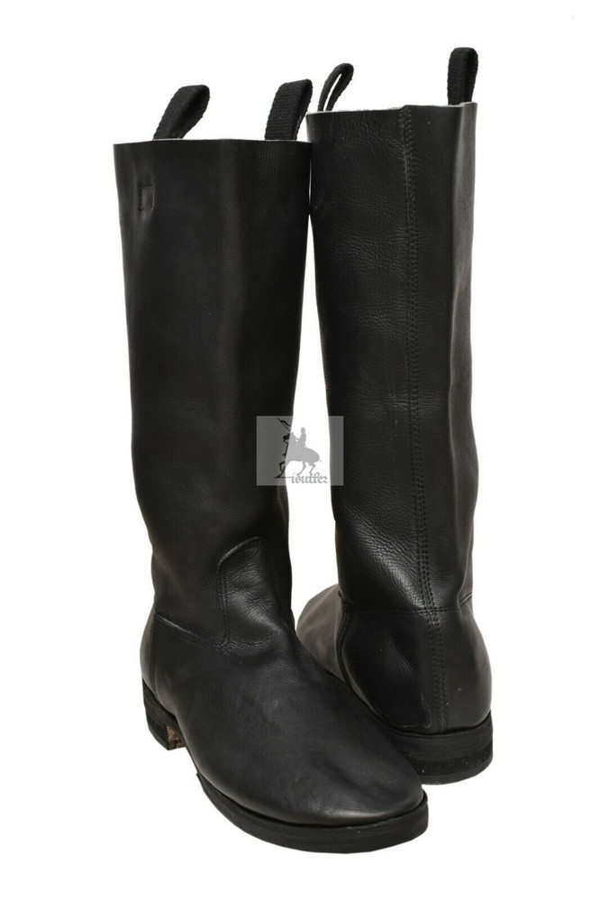 German Marching Boots Black - Size 5 to 15 - Ww2