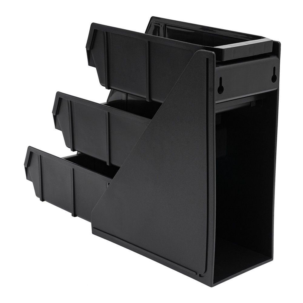 6-Compartment Condiment Organizer Bin - 3-Tier Storage for Coffee & More