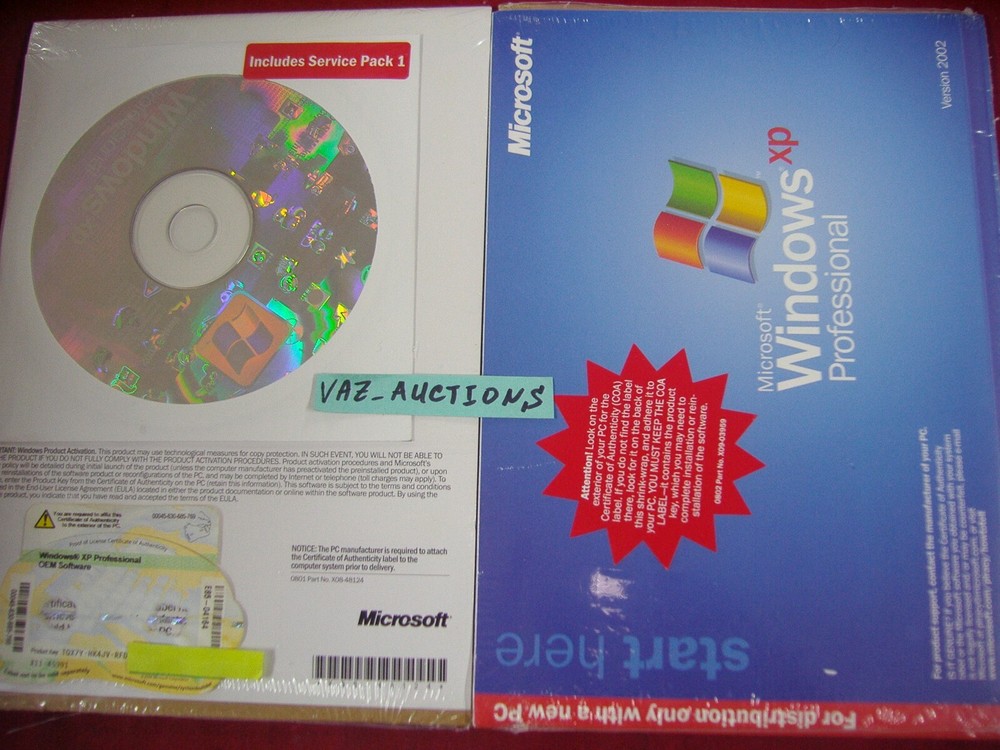 Brand MICROSOFT WINDOWS XP PROFESSIONAL FULL VERSION wSP1 SP3 MS WIN P G2U