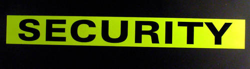 SECURITY Fluorescent self adhesive sticker