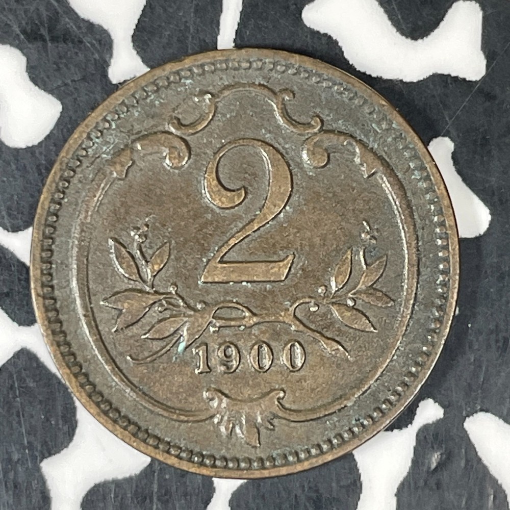 1900 Austria 2 Heller Lot#C7632