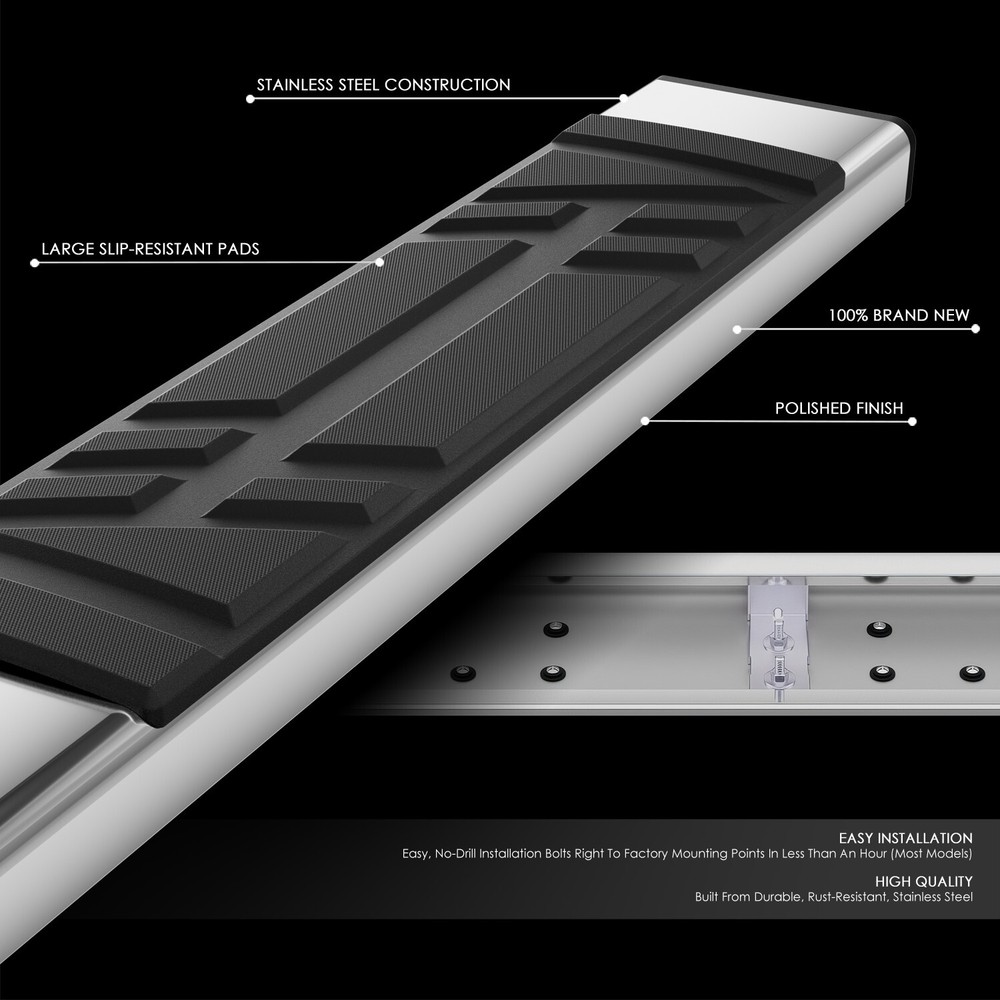 For 1999-2014 Silverado Sierra Regular Cab 6.5" Side Step Bar Running Boards