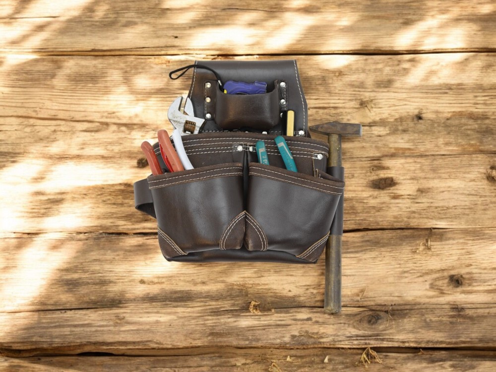 Leather Tool Belt for Construction, carpenter - Adjustable, tool belt, & comfort