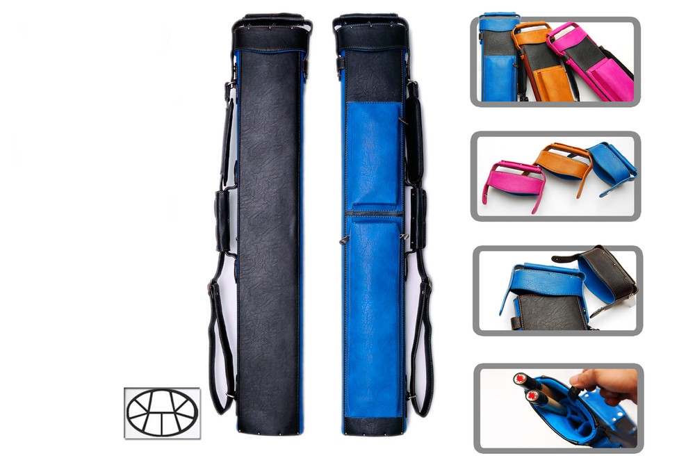 Delta 3x6 BLUE TRANSFORMERS Case - Memory Foam - JB NO Case - Leather Cue Case