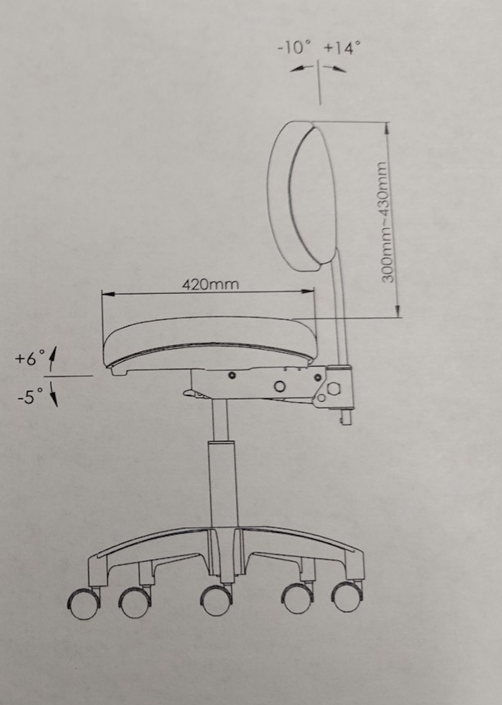 Dental Doctor's Stool Seat Adjustable