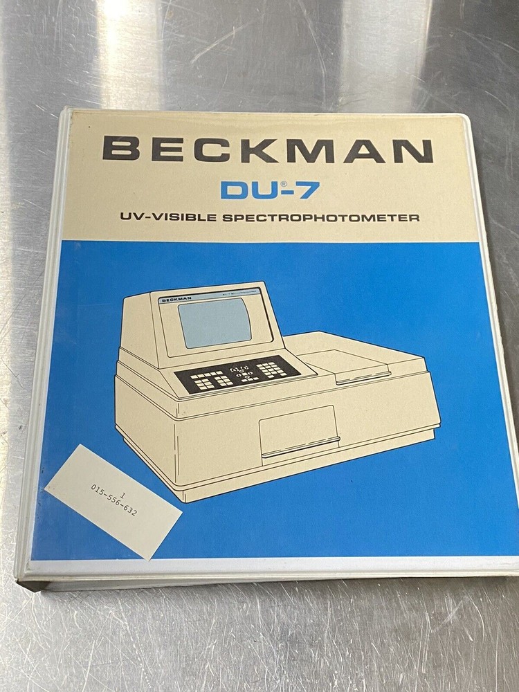 Beckman DU-7 Spectrophotometer UV-visible - Users Guide / Instruction Book